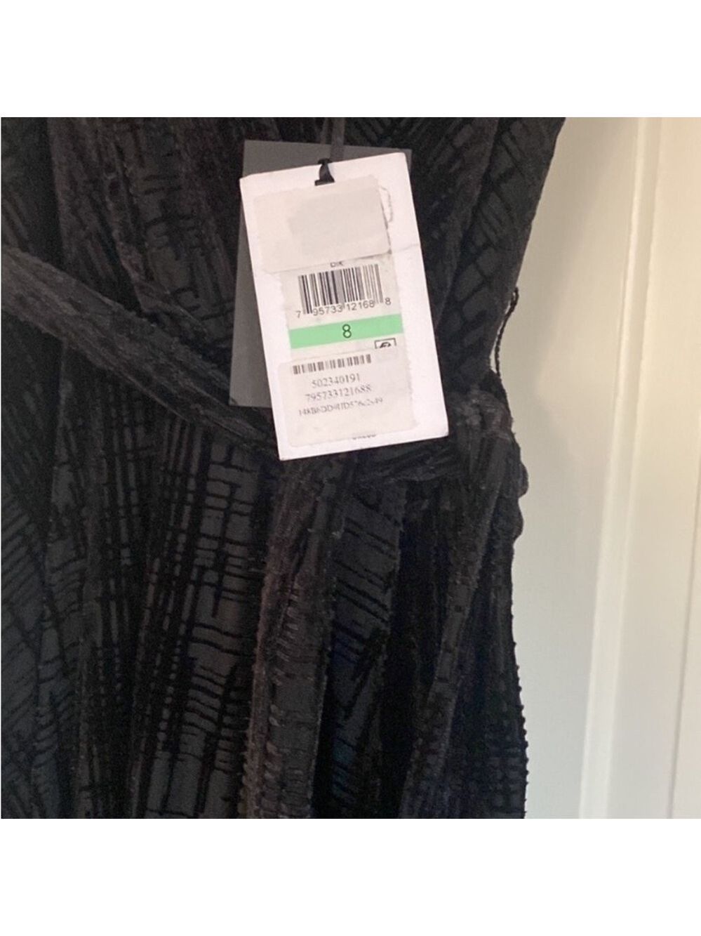 Hash Plaid Rockstar BEST DRESS Black Wrap Dress All Seasons Size 8 - Picture 7 of 9